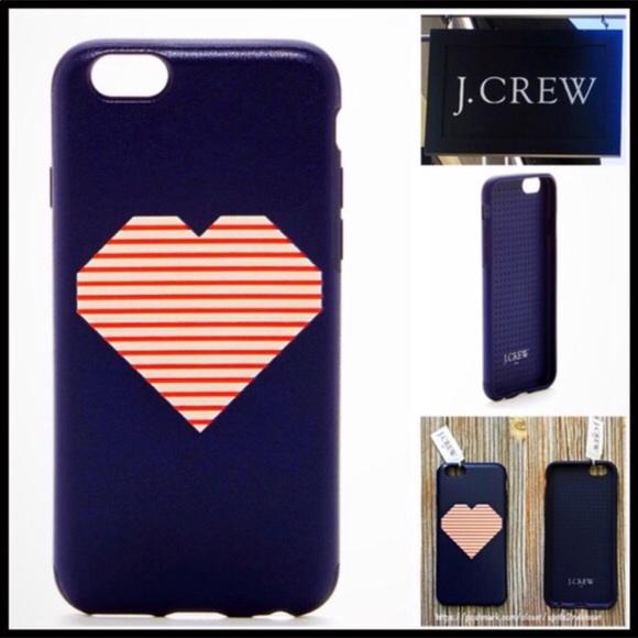 J. CREW RED HEART BLUE IPHONE 6 CASE - Picture 3 of 5
